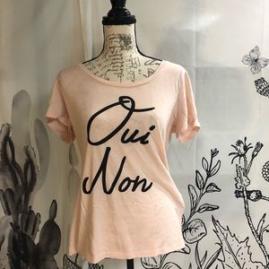 NWT Banana Republic “Oui Non” tee- size medium!